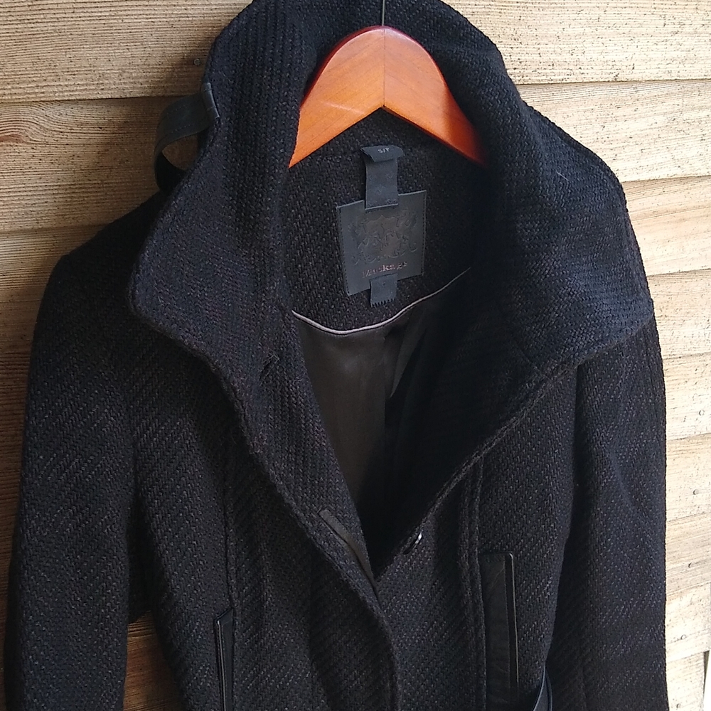 Mackage Long Wool Belted Coat